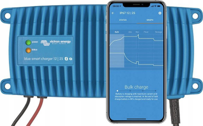 Karikues baterie Victron Energy Blue Smart IP67 12V 17A, me Bluetooth, hyrje 230V CEE 7/7, blu
