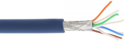 Kabllo rrjeti InLine S FTP PiMF Cat 6A, 500MHz, 100m, blu