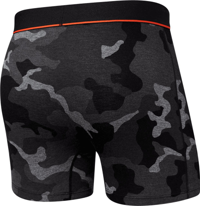 Bokserë për burra Saxx Vibe, boxer brief, material viskozë, camo i zi