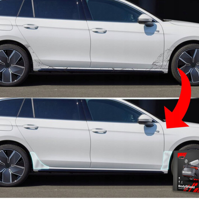 Folie mbrojtëse pragjesh BodyShield Skoda Kamiq, 4in1, transparente, 2024-2026