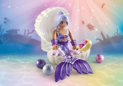 Set lodër Playmobil Mermaid 71502, me sirenë edhe guaskë me perla