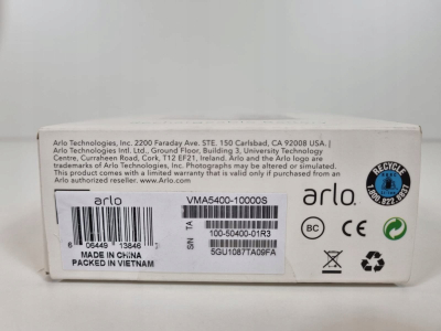 Bateri rezervë Arlo VMA5400 për kamera Ultra, e bardhë