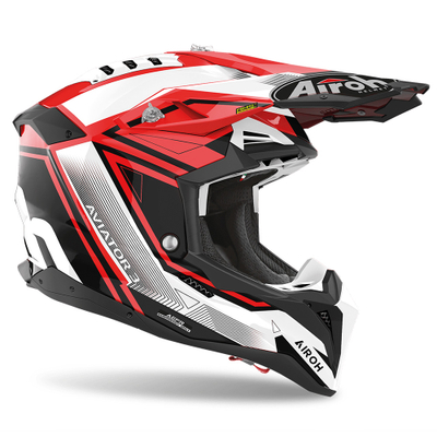 Helmetë offroad Airoh Aviator 3 League, madhësia XS, e kuqe