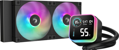 Ftohës uji për procesor DeepCool LQ240, 240 mm, ARGB, i zi