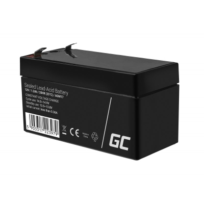 Bateri AGM Green Cell AGM17, 12V, 1.2Ah, e zezë