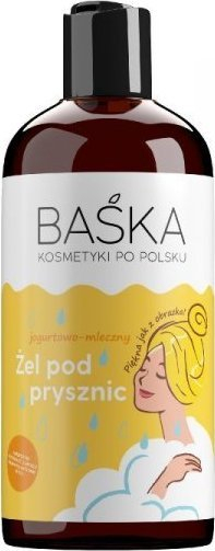 Гел за туширање Баśка Јогурт-Млеко, со пребиотици и екстракт од мед, 500 ml