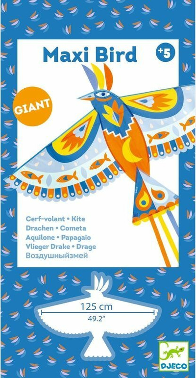 Fluturake Fat Brain Toys Maxi Bird, poliester, fibra xhami, shumëngjyrëshe