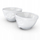 Set tasa porcelani FIFTYEIGHT PRODUCTS TASSEN Medium No. 3, 6.5 oz, me dizajn Tasty dhe Snoozy, të bardhë