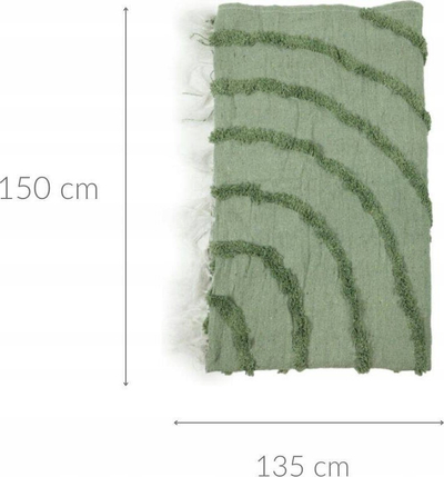Mbulesë krevati Giftdecor, 135 x 150 cm, pambuk, jeshile