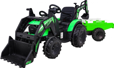 Traktor lodër me bateri Ramiz 720-T, me rimorkjo, për kalamaj, i gjelbër