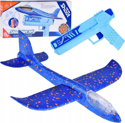 Lodër avion shkumë Jokomisiada ZA5000, me drita LED, me armë hedhëse, blu