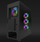 Kuti PC gaming Wezen Pro, ATX, xham i temperuar, RGB, e zezë