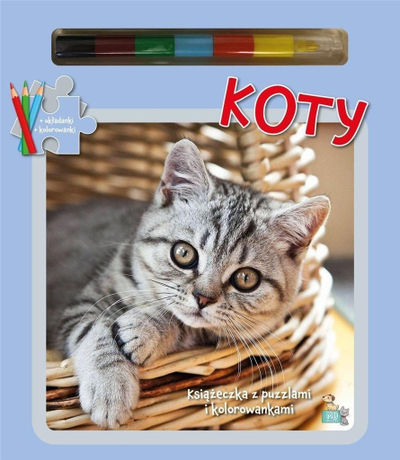 Libër puzzle për kalamaj “Books With Puzzles Cats”, 3 puzzle, 6 ngjyra