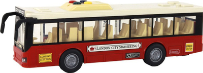 Lodër autobus Leantoys Red City, me bateri, shkallë 1:16, i kuq
