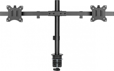 Mbajtëse monitori M Dual, për 2 monitorë 17-32", montim në tavolinë, e zezë