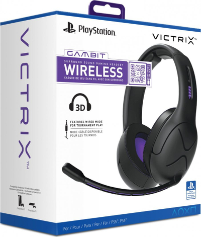 Kufje gaming VICTRIX Gambit, me kabllo edhe pa tela, të zeza