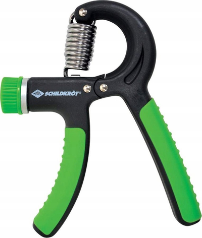 Kapëse dore Schildkröt Hand Gripper Pro, 10–30 kg, rezistencë e rregullueshme, ngjyrë zezë me jeshile