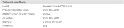 Modul prize Viking A30SB, për panele elektrike, i bardhë