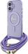Mbulesë crossbody Guess GUHMP16SHCTSGNSU për iPhone 16 6.1", MagSafe, vjollcë