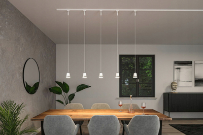 Llambë varëse Paulmann URail Suspension Cone, GU10, 10W, e bardhë
