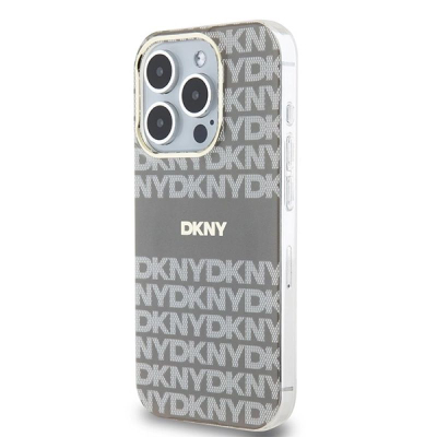 Kapak telefoni DKNY DKHMP15XHRHSEE, iPhone 15 Pro Max 6.7", MagSafe, bezhë
