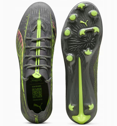 Këpucë futbolli Puma Ultra 5 Pro FG AG M 108161-03, për bar dhe bari sintetik, gri