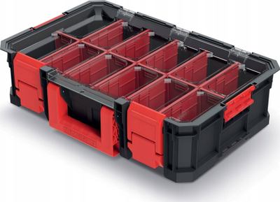 Kuti modulare transporti Modular Solution 517x331x134, me ndarje, plastike, e zezë