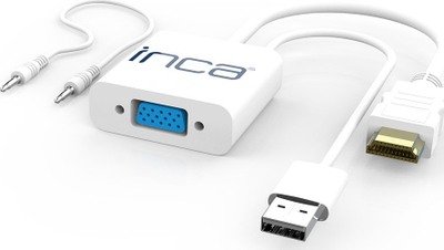 Adapter grafik USB Inca IVTH-01, port VGA, i bardhë