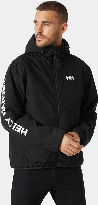 Jaketë burra Helly Hansen Ervik me lese, HELLY TECH PROTECTION, me kapuç, e zezë