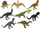 Set dinosauri në tub, 12 figura, shumëngjyrësh