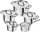 Set tenxheresh Zwilling Bellasera, 5 pjesë, çelik inox, argjendtë