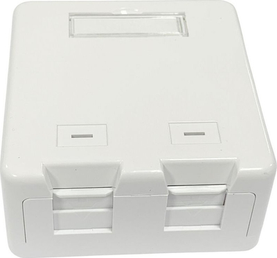 Kuti sipërfaqe Lanview LVN127767, 2 porta RJ-45, plastike, e bardhë