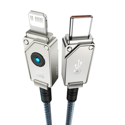 Kabllo USB-C në Lightning Baseus Unbreakable, 20W, 1m, e bardhë
