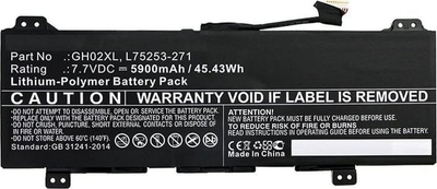 Батерија за лаптоп CoreParts MBXHP-BA0249, заменлива, црна