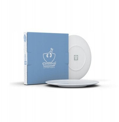 Pjata ëmbëlsirash FIFTYEIGHT Bite Mark, set 2 copë, 20 cm, porcelan, e bardhë