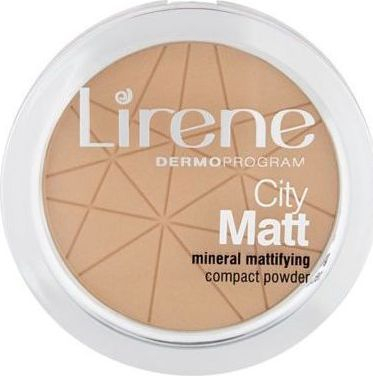 Pudër kompakte për fytyrë Lirene City Matt Beige 03, efekt mat, për çdo lloj lëkure