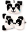 Jastëk udhëtimi Mindz CUSH432, me maskë sysh, dizajn panda Minecraft, bardh e zi