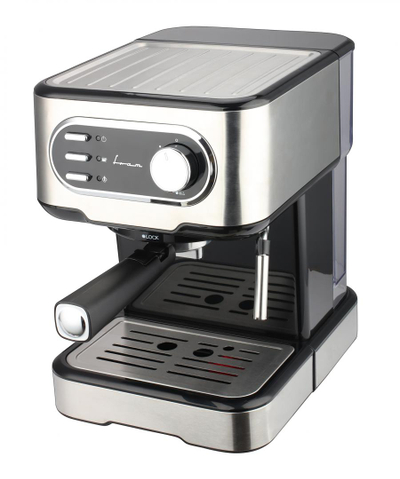 Makina manuale për espresso FRAM FEM-850BKSS, 850W, 15 Bar, 1.5L, argjendi