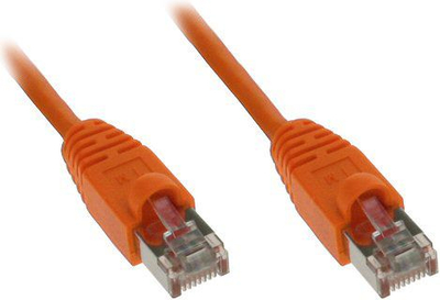 Kabllo rrjeti InLine Crossover 72533O, RJ45, 0.3m, portokalli
