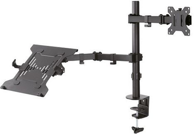 Mbajtëse tavoline Neomounts FPMA-D550NOTEBOOK për monitor dhe laptop, 10"-32", rregullim i rehatshëm, e zezë