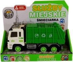 Lodër kamion plehrash Pro Kids Vehicle Municipal Services, me drita 3D, me zëra makine, shumëngjyrësh
