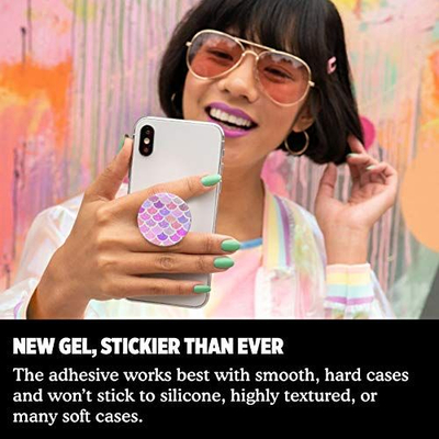 Mbajtëse telefoni PopSockets 800943 PopGrip, model mermaid, rozë vjollcë