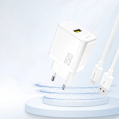 Полнач USB Dudao A27S, 25W GaN, Quick Charge 3.0, црн