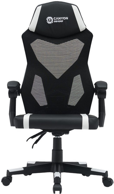 Karrige gaming Canyon Flow MCH01, rrjetë, deri 120kg, e zezë e bardhë