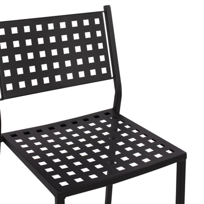 Stol Olympias metalik i zi 47×58×111 cm (HM5528.01), zezë