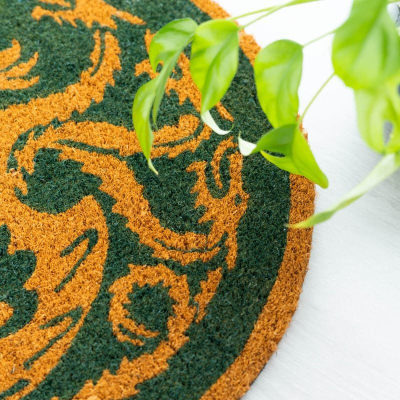 Подна врата Game of Thrones House of the Dragon, кокосови влакна, ПВЦ подлога против лизгање, кафеава