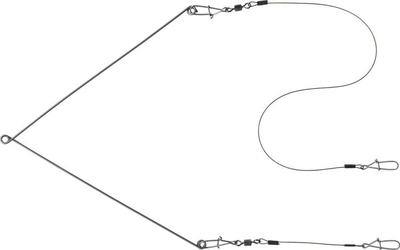 Sistem peshkimi Dragon Fishing, trolling për luç, 25cm, metalik