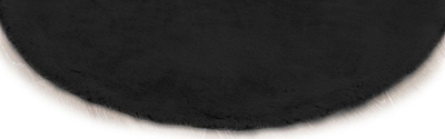 Tapet rrumbullak Strado Round Rabbit, 200x200 cm, antirrëshqitës, i zi