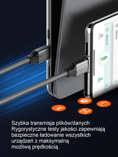 Kabllo karikimi Beline BLNCBC03, USB C në USB C, 65W, 1m, e zezë