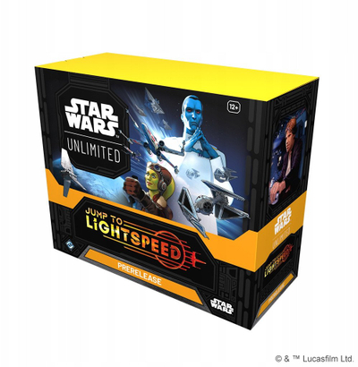 Кутија игра со карти Star Wars Unlimited Jump to Lightspeed Prerelease, 6 booster packs, над 12 години, шарена